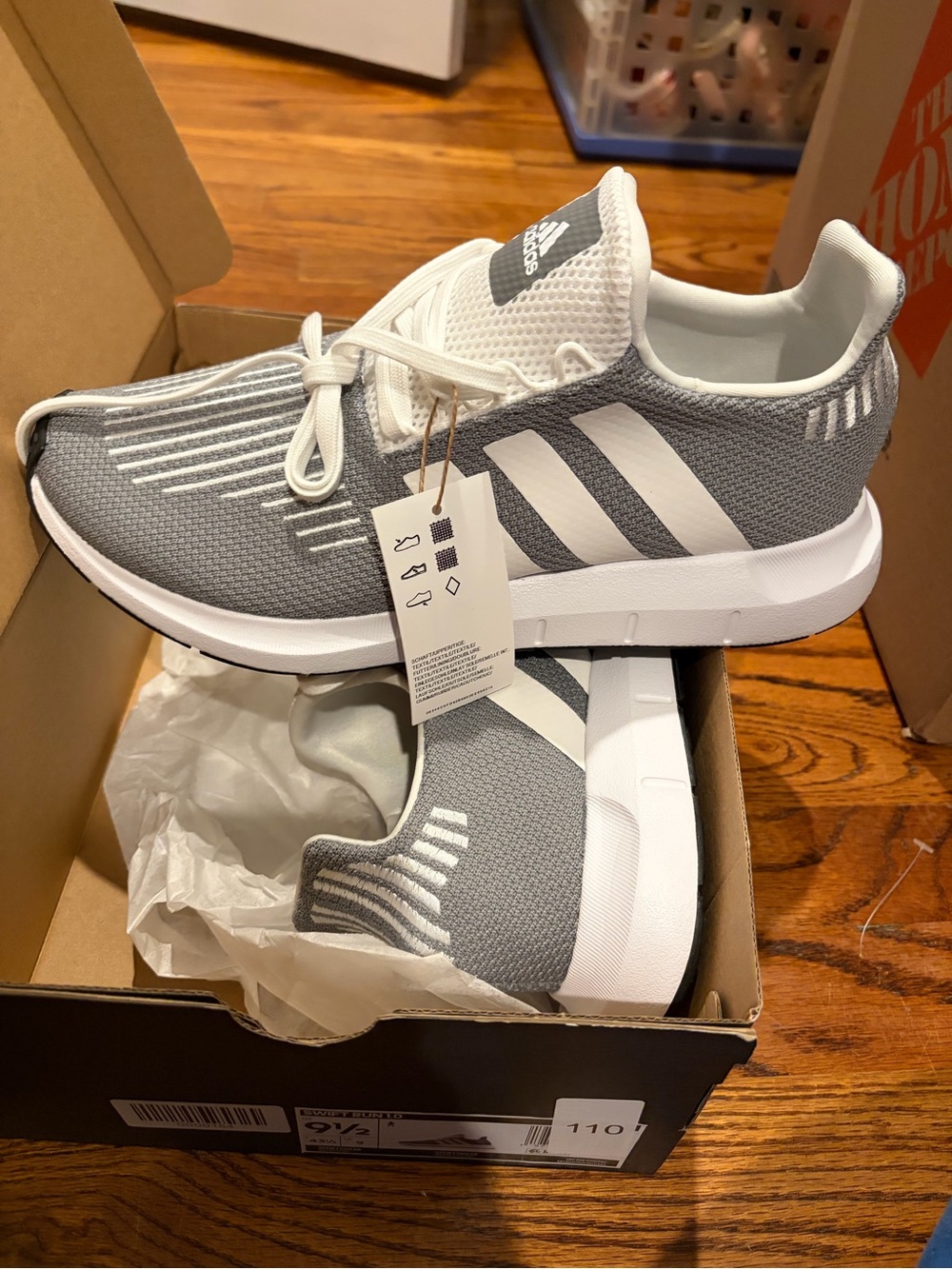 adidas Swift Released b 1.0 Men’s Knit Runner Sneakers - Gray/White